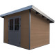 Gartenhaus aus WPC 28mm, Holzoptik braun, 213x207cm PREMIUM - Woodlife Garden