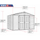 Gartenhaus aus PVC WoodBridge PLUS II 10x8 8,05m² - Duramax